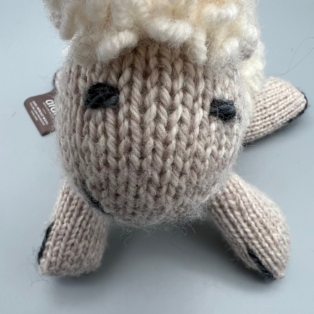 Aran Woollen Mills Sheep Plush Toy Kids OS Cream Tan 100% Merino Wool EUC - Picture 2 of 6